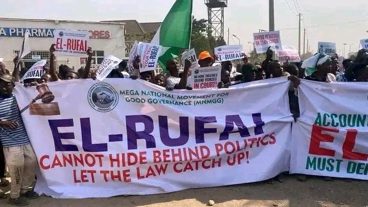Protest Storms EFCC Gate, Security Reinforced Ahead of El-Rufai Arrival
