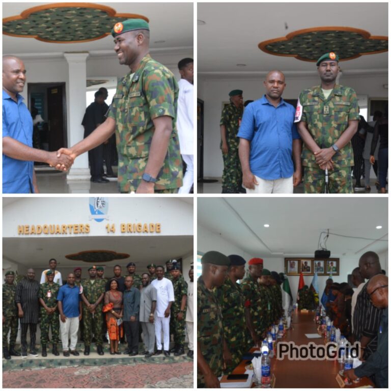 14 Brigade Nigerian Army Reaffirms Commitment to Strong Media Relations as NUJ Pays Courtesy Visit