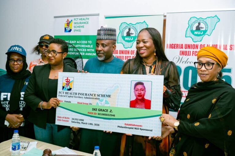 Fasawe, NUJ President urge philanthropists to sponsor health insurance for journalists as NUJ FCT launches scheme   