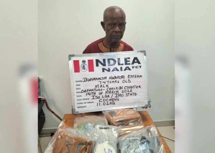 NDLEA Arrests 74-Year-Old Man with 11kg Cocaine at Abuja Airport