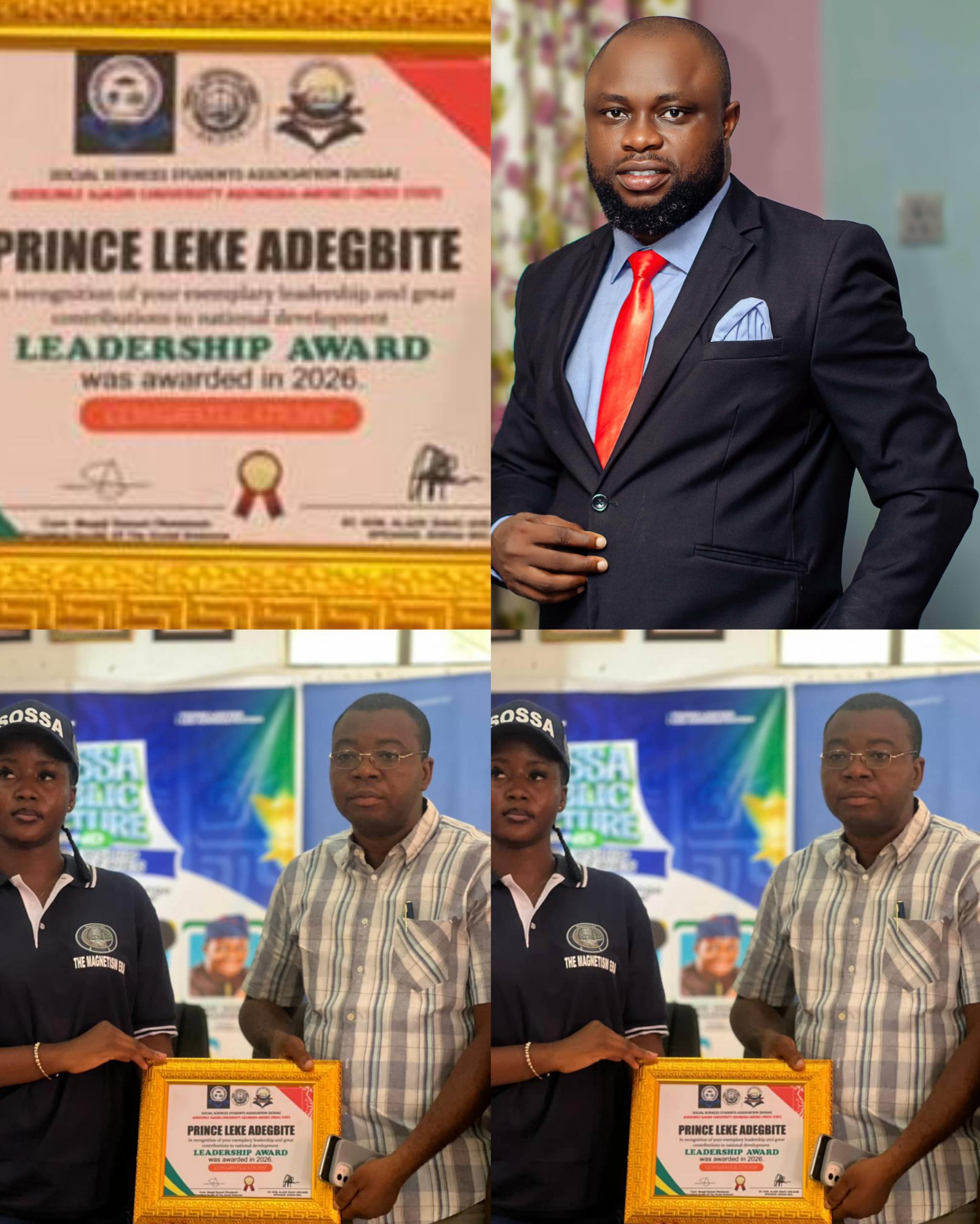 NUJ CHAIRMAN, ADEGBITE BAGS LEADERSHIP AWARD AT ONDO VARSITY
