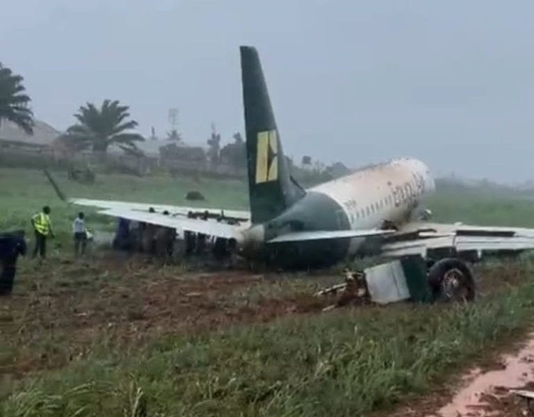 Benin Airport: Enugu Air Plane Overshoots Runway, All 68 Onboard Safe