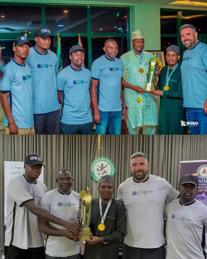 KATSINA FOOTBALL ACADEMY PRESENTS IBERCUP, ASTORIA 2026, TROPHY TO GOVERNOR RADDA.